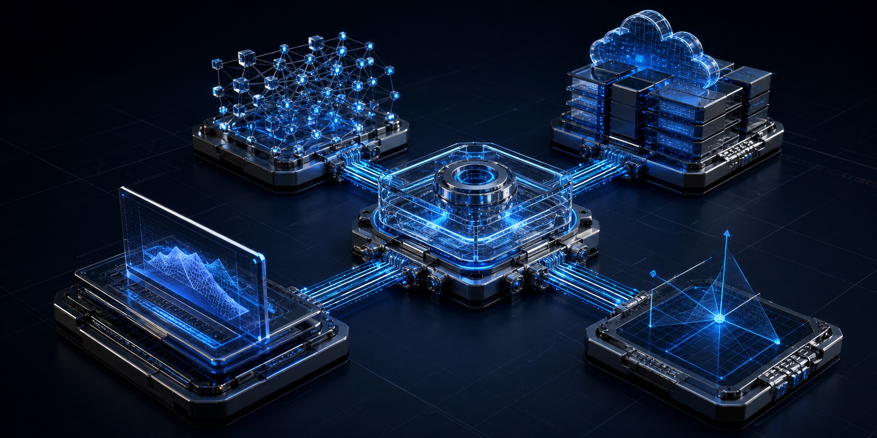 Layered interoperability system connecting software interfaces, data contracts, identity, infrastructure and digital artifacts