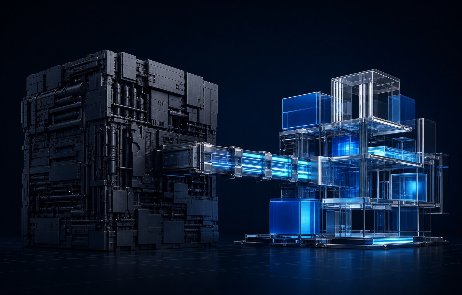 Dense legacy system transforming into a clear modular architecture